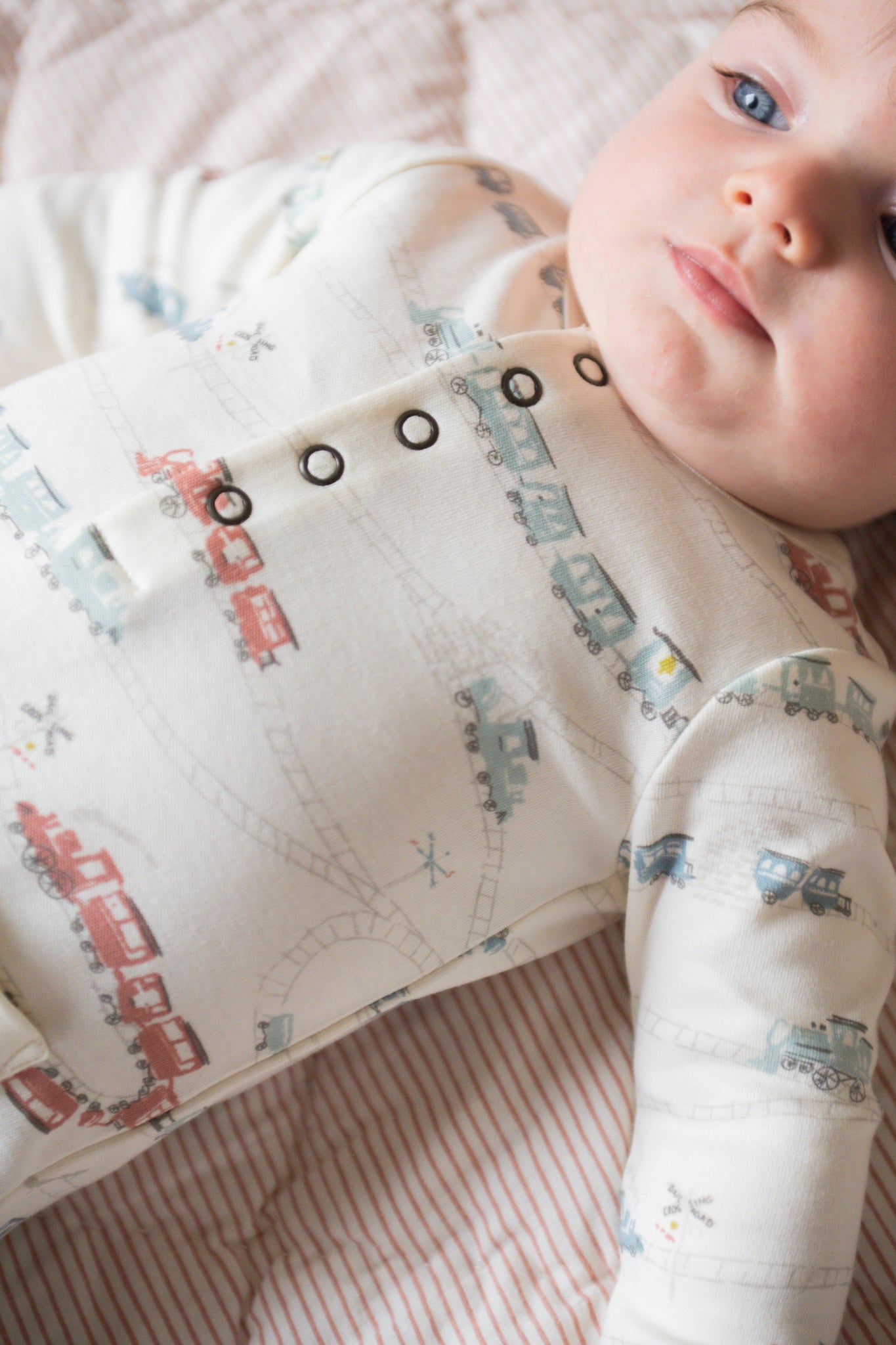Pehr-Henley Patch Pocket Romper-Locomotive-2