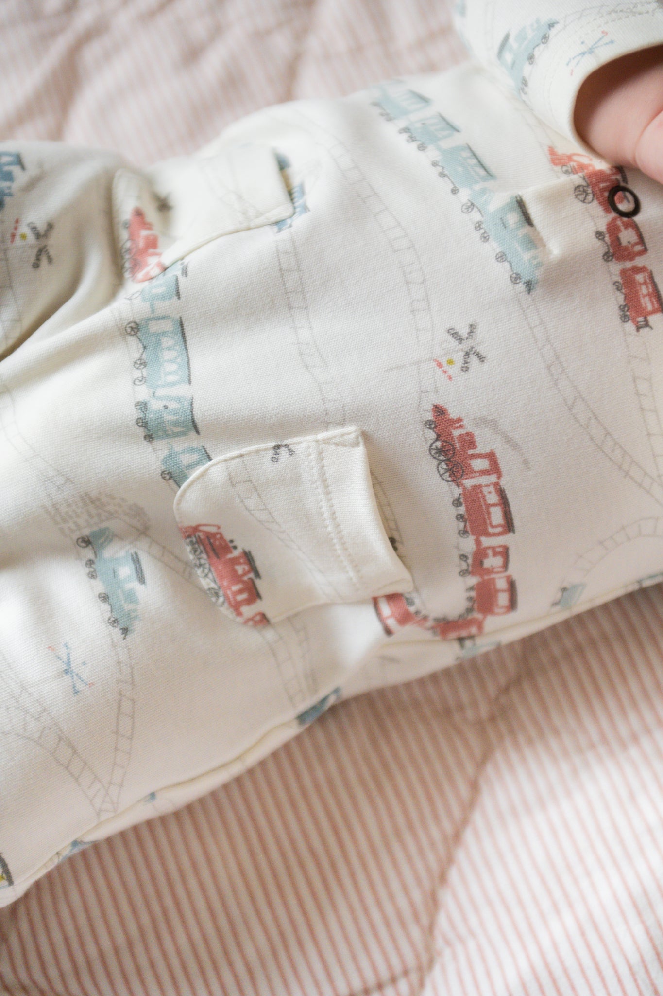 Pehr-Henley Patch Pocket Romper-Locomotive-4