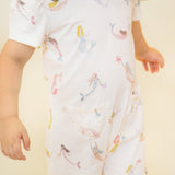 Pehr-Short Sleeve Toddler Puff Romper-Mermaid Melody-2