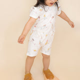 Pehr-Short Sleeve Toddler Puff Romper-Mermaid Melody-4