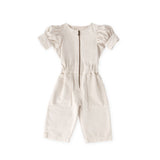 Pehr-Vintage Twill Puff Sleeve Jumpsuit-Natural-1
