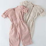 Pehr-Vintage Twill Puff Sleeve Jumpsuit-Natural-7