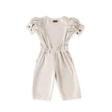Pehr-Vintage Twill Puff Sleeve Jumpsuit-Natural-8