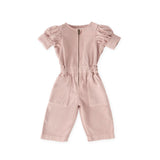 Pehr-Vintage Twill Puff Sleeve Jumpsuit-Peony-1