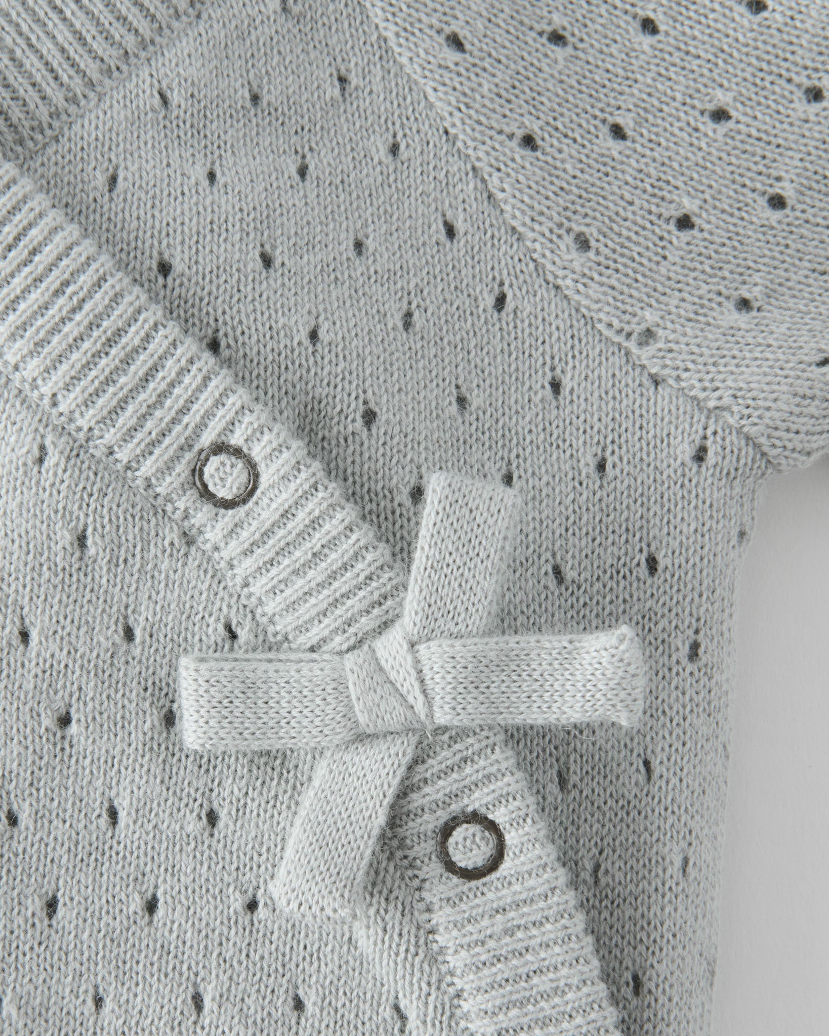 Pehr-Dotty Knit Kimono Romper-Soft Sea-Newborn-2