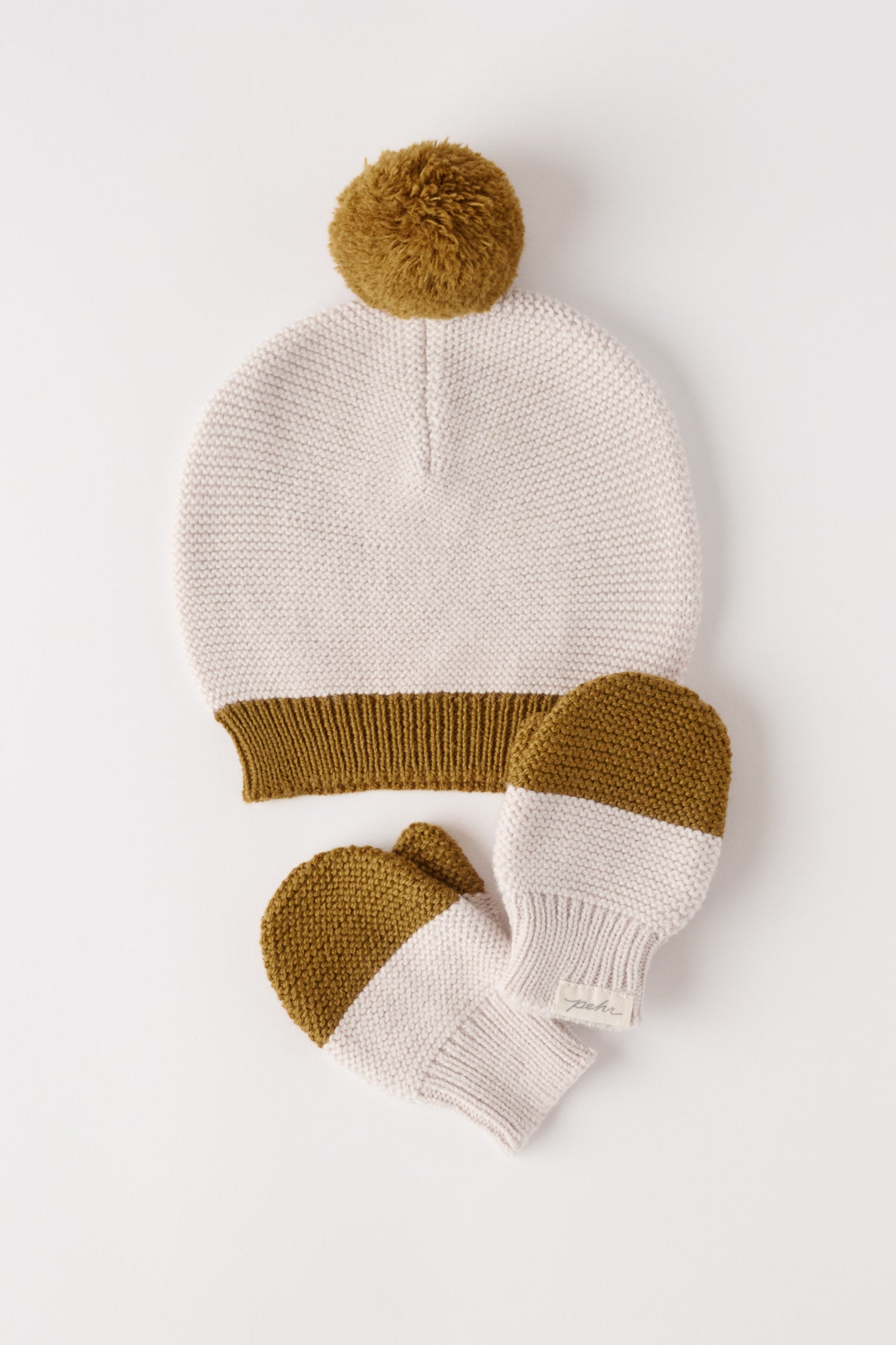 Pehr-Kids Wool Knit Hat-Natural - Ochre-2