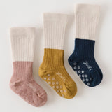 Pehr-Knee Length Socks with Grips-Ink w Natural-2
