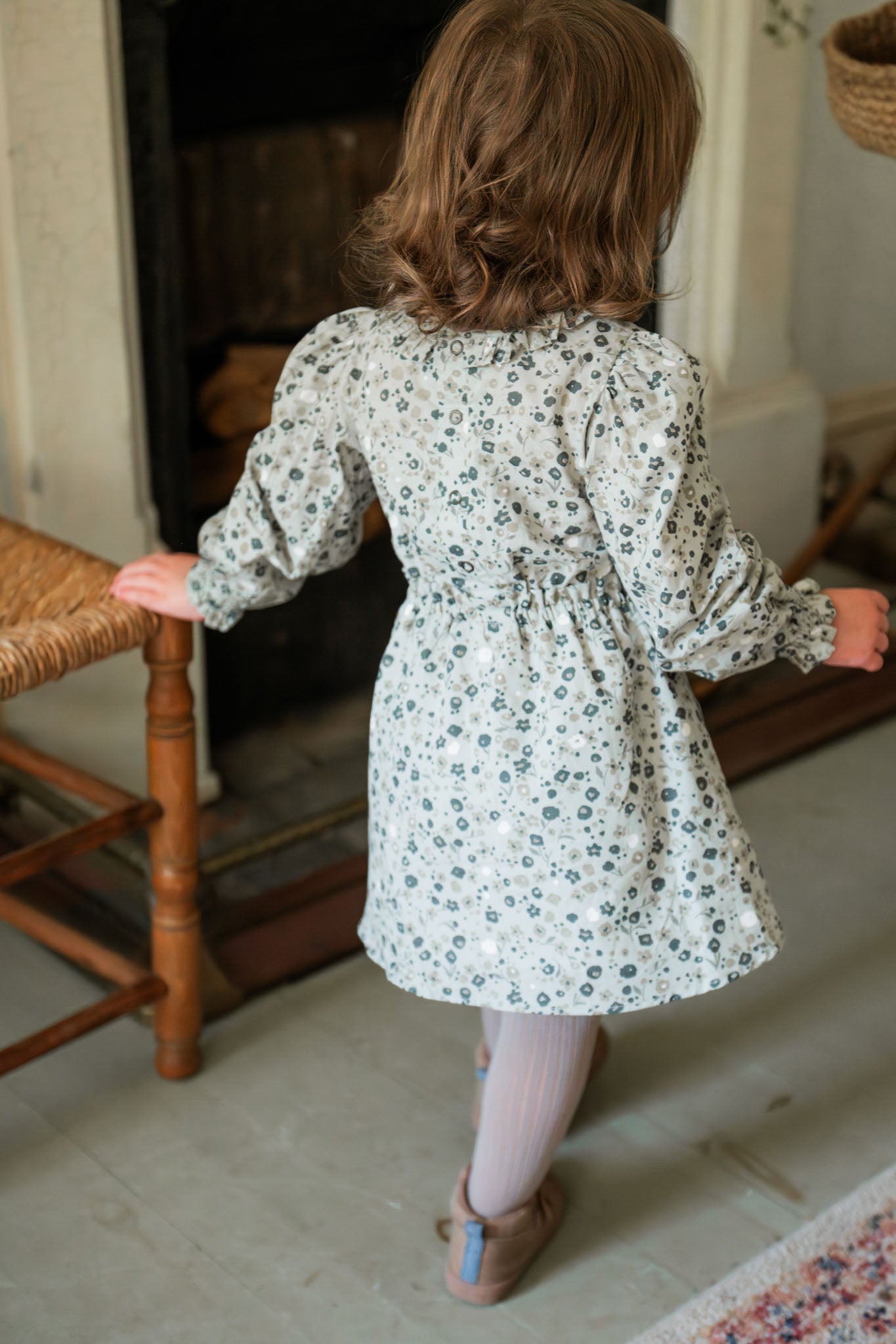 Pehr-Kids Ribbed Tights-Light Mushroom-3
