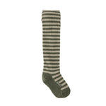 Striped Ribbed Tights Tights Pehr Canada Sage - Juniper Stripe 4 - 5 T