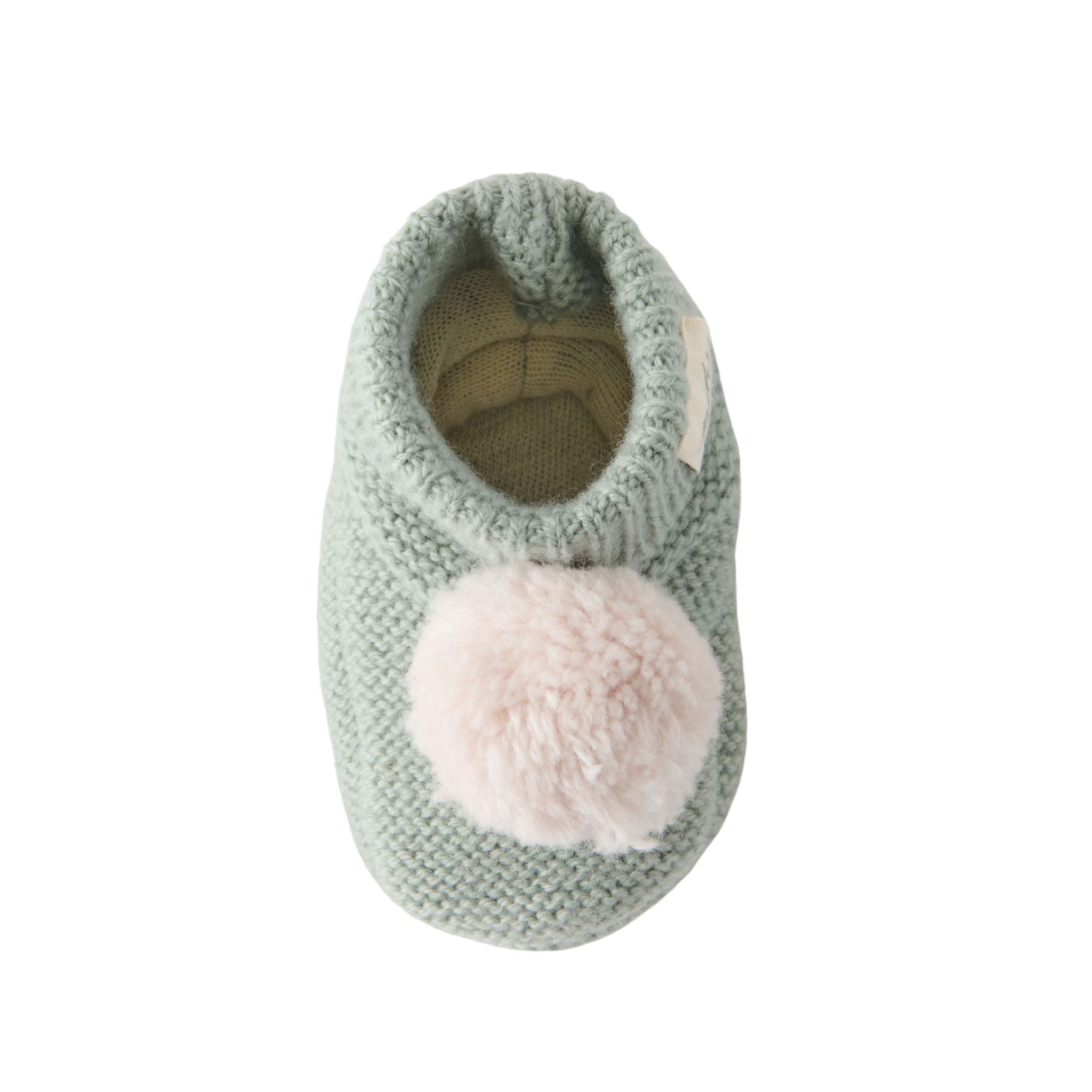 Wool Knit Pom Pom Bootie Booties Pehr Canada