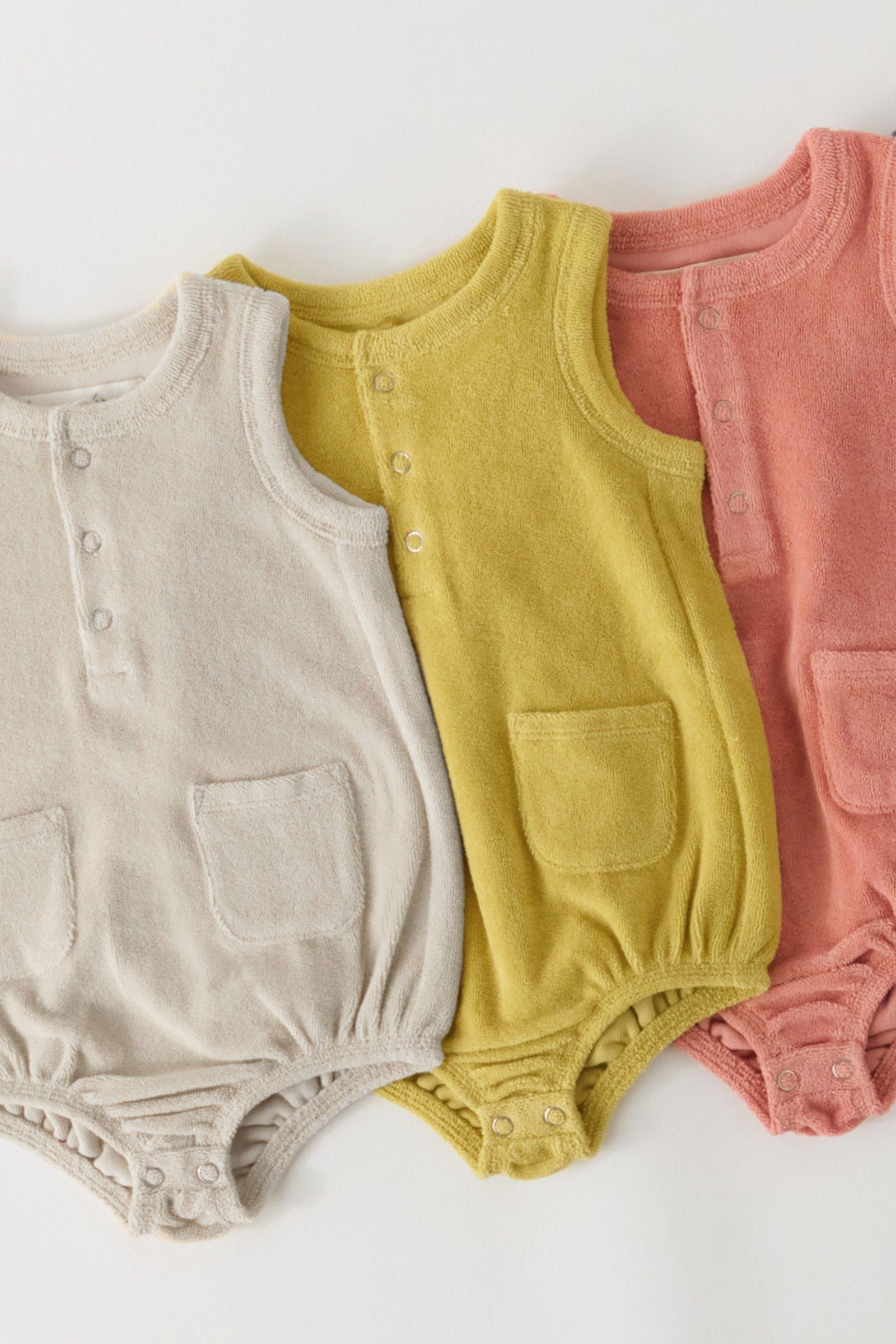 Pehr-Classic Terry Pocket One-Piece-Sand-4