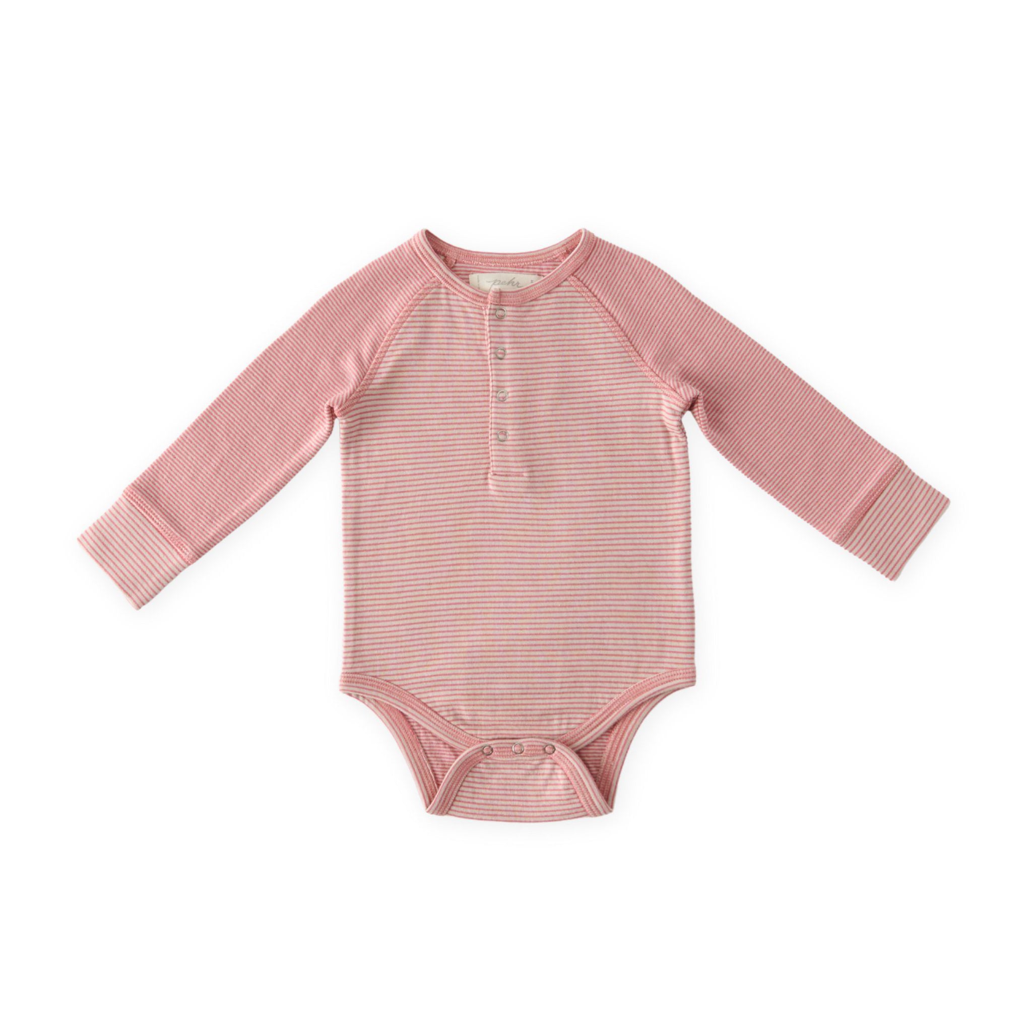 Pehr- Sailor Stripe Raglan One Piece - Tea Rose - 1