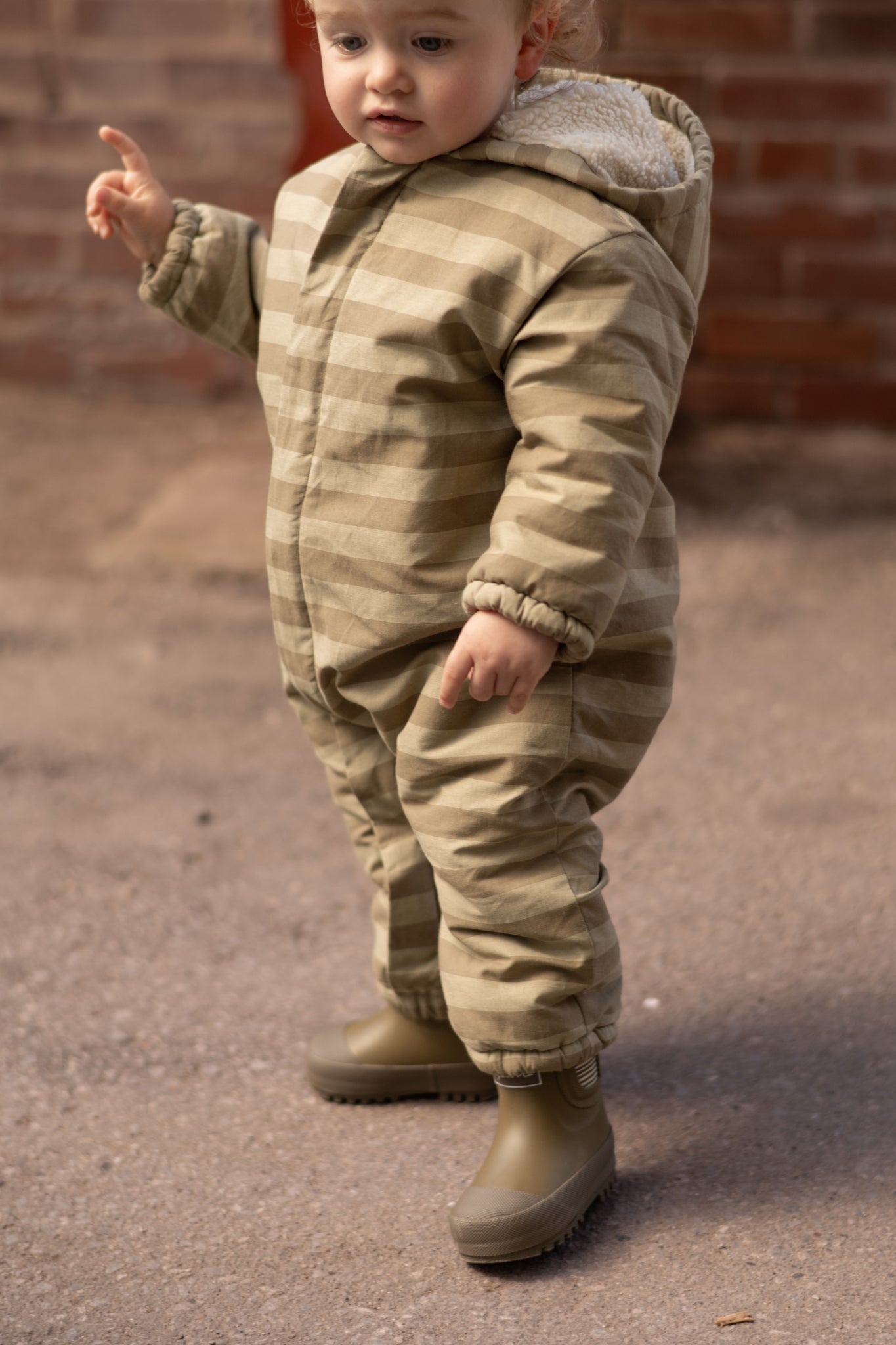 Pehr-Sherpa Lined Storm Splash Suit-Moss Stripe-4
