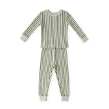 Pehr-Ribbed Kids Pajama-Stripes away evergreen-1