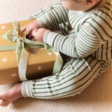 pehr-ribbed toddler pajama-Stripes Away Evergreen-4
