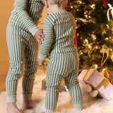pehr-ribbed toddler pajama-Stripes Away Evergreen-7