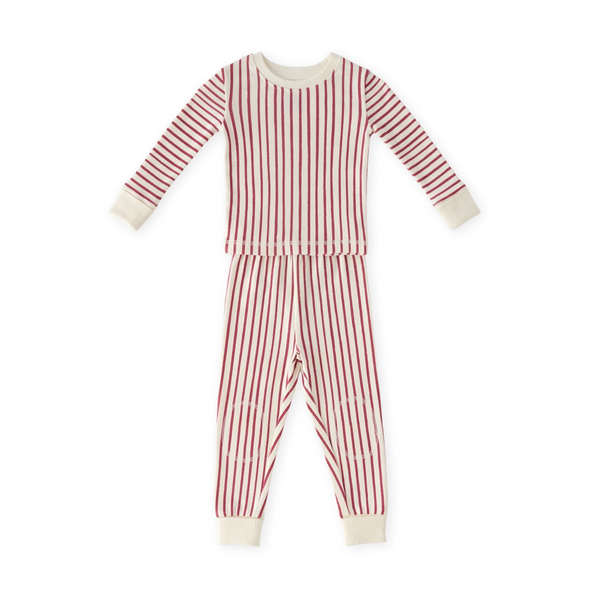 pehr-ribbed kids pajama-Stripes Away Berry-1