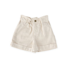 Pehr-Vintage Twill Paperbag Shorts-Natural-1