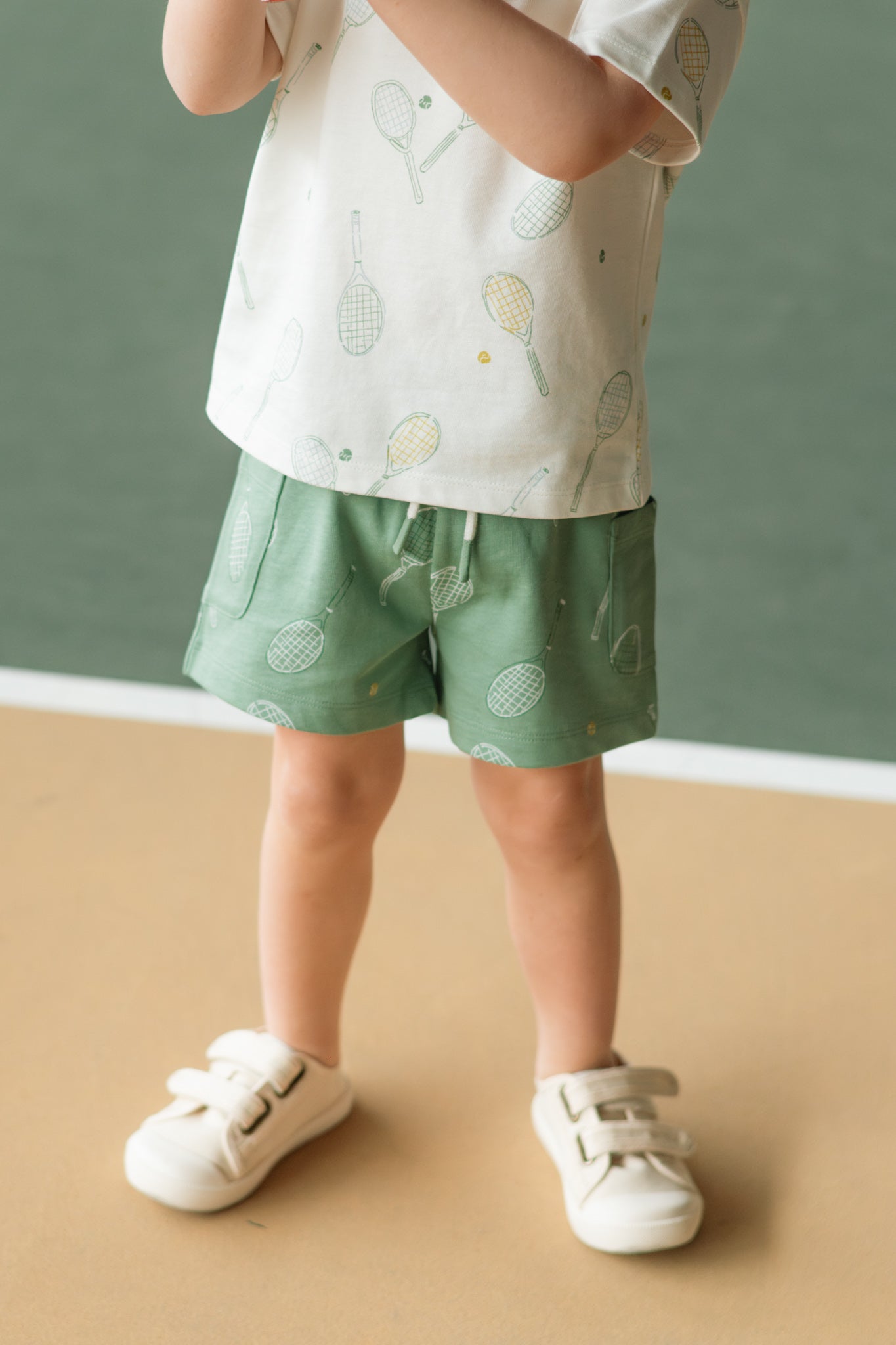 Pehr-Tennis Toddler Short-Doubles Green-2