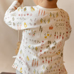 Pehr-Dropped Shoulder Long Sleeve Toddler Top-Veggie Patch-5