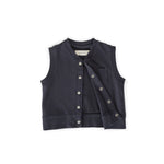 Pehr-French Terry Patch Pocket Vest-Ink Blue-7