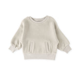 Pehr-Teddy Fleece Dropped Shoulder Sweatshirt-Stone-1