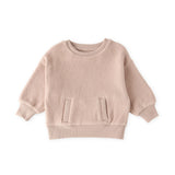 Pehr-Teddy Fleece Dropped Shoulder Sweatshirt-Rose Pink-1