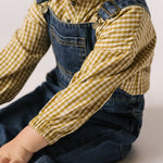 Pehr-Gingham Long Sleeve Top-Dijon-3