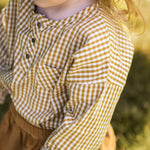 Pehr-Gingham Long Sleeve Top-Dijon-3