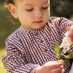 Pehr-Gingham Long Sleeve Top-Mulberry-2