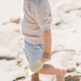 Pehr-Classic Terry Dropped Shoulder Short Sleeve Top-Sand-Toddler-3