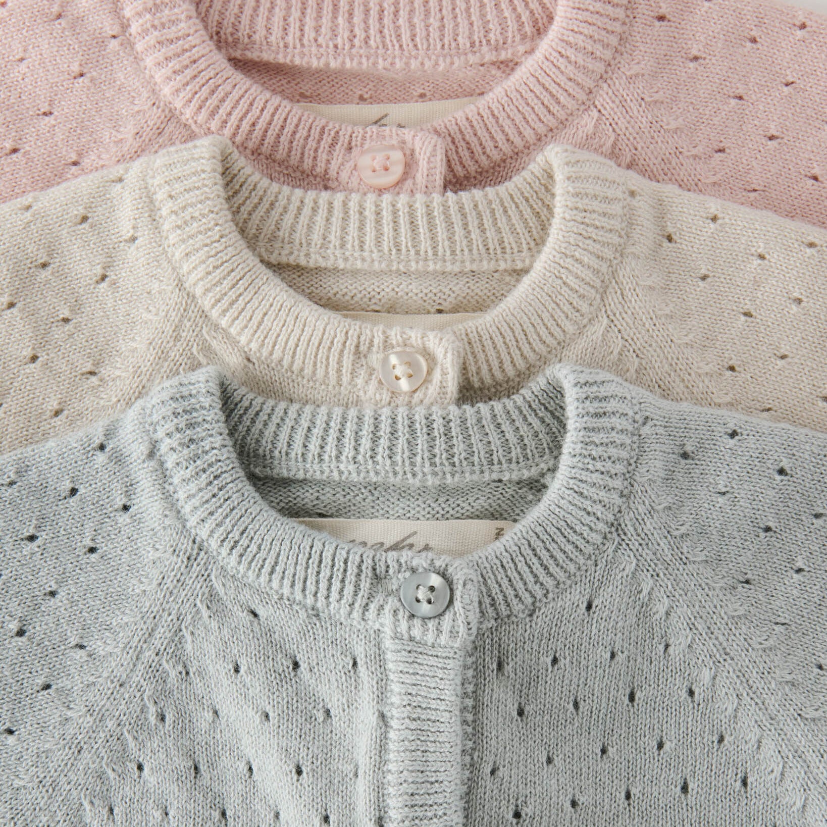 Pehr-Dotty Knit Sweater-Soft Peony-Newborn-2