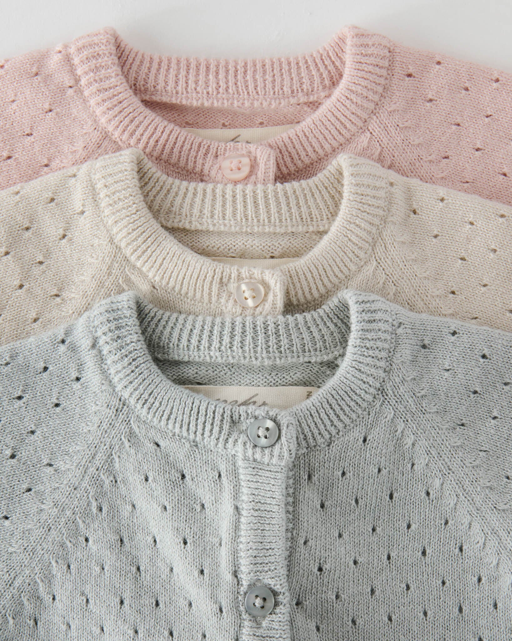 Pehr-Dotty Knit Sweater-Soft Peony-Newborn-2