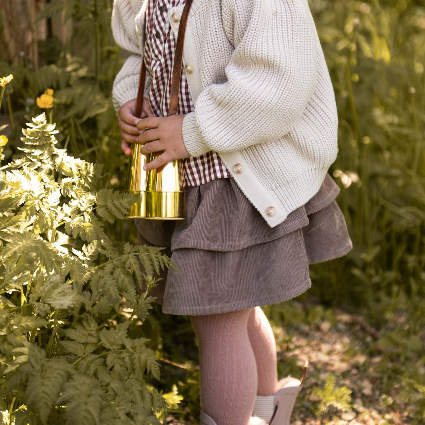 Pehr-Cotton Knit Toddler Cardigan-Stone-2