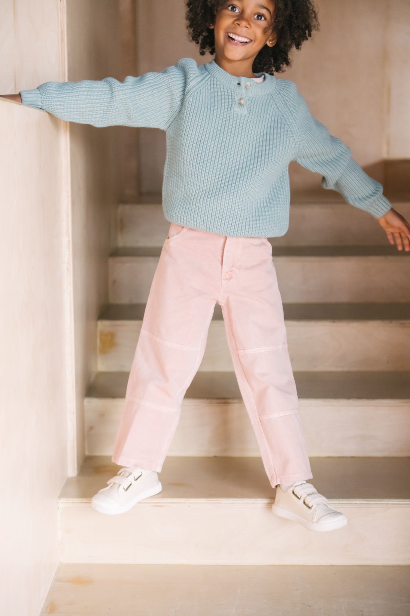 Pehr-Cotton Knit Toddler Sweater-Pond-6