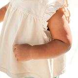 Pehr-Garment Dye Ruffle T-Shirt-Sand-2