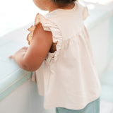Pehr-Garment Dye Ruffle T-Shirt-Sand-3