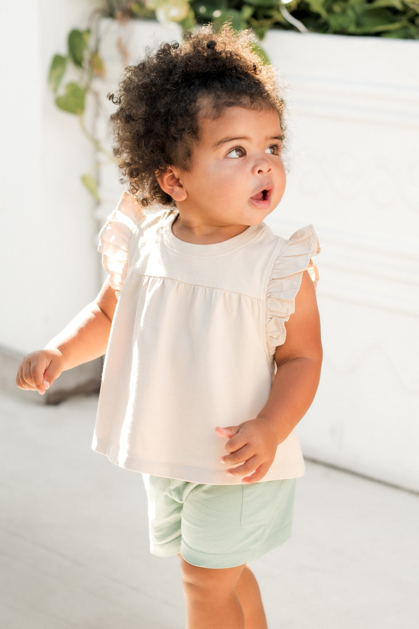 Pehr-Garment Dye Ruffle T-Shirt-Sand-4