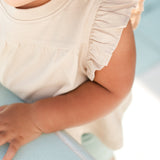 Pehr-Garment Dye Ruffle T-Shirt-Sand-5