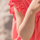 Pehr-Garment Dye Ruffle T-Shirt-Raspberry-3