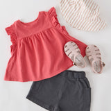Pehr-Garment Dye Ruffle T-Shirt-Raspberry-6