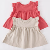 Pehr-Garment Dye Ruffle T-Shirt-Raspberry-7