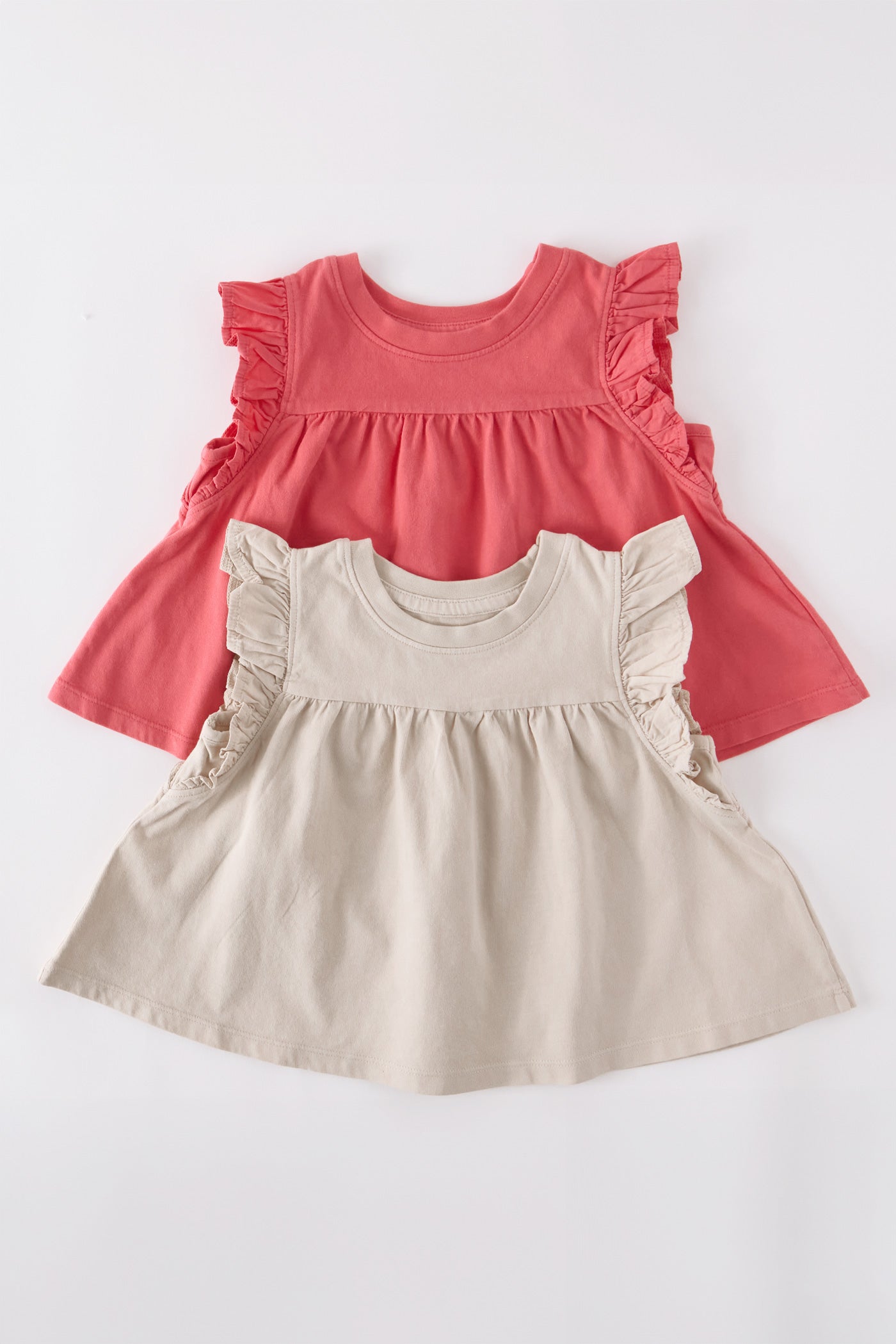 Pehr-Garment Dye Ruffle T-Shirt-Raspberry-7
