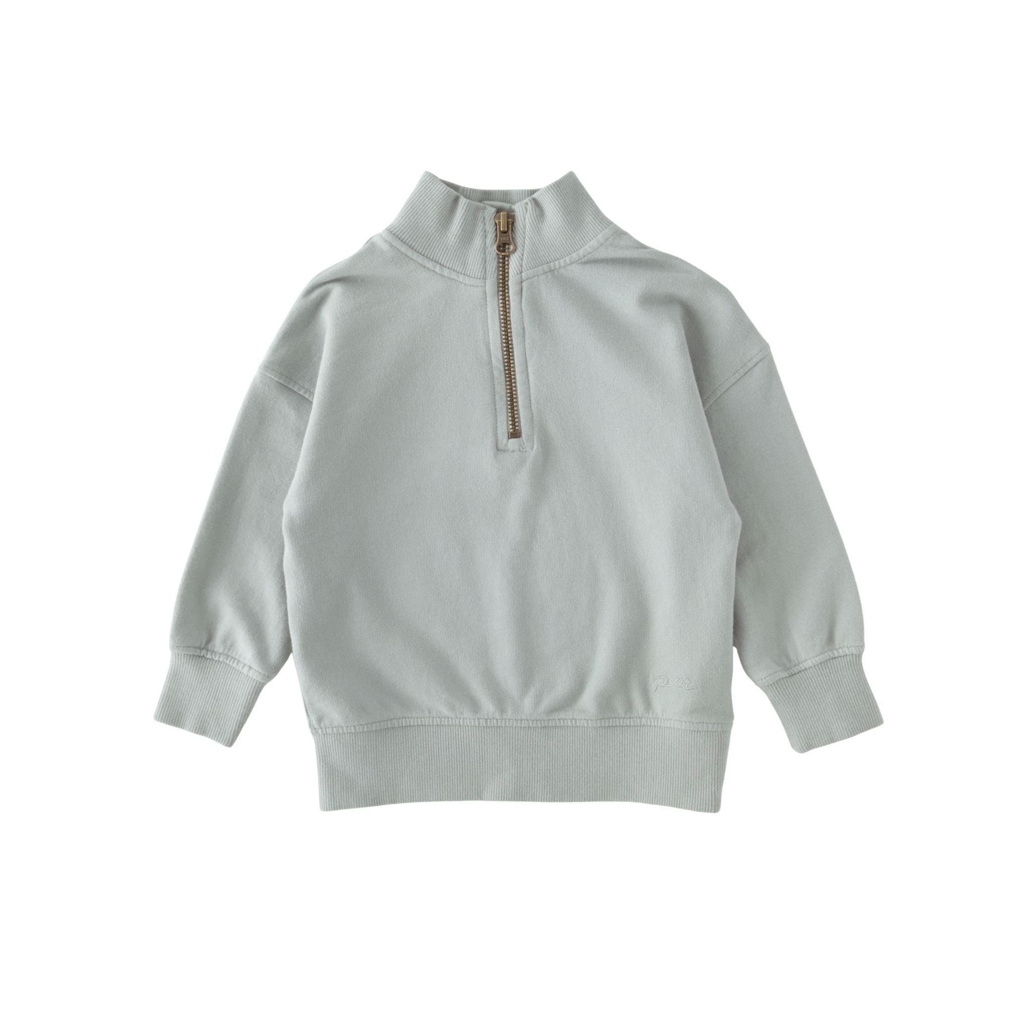 Pehr-French Terry 1/4 Zip-Soft Sea-1