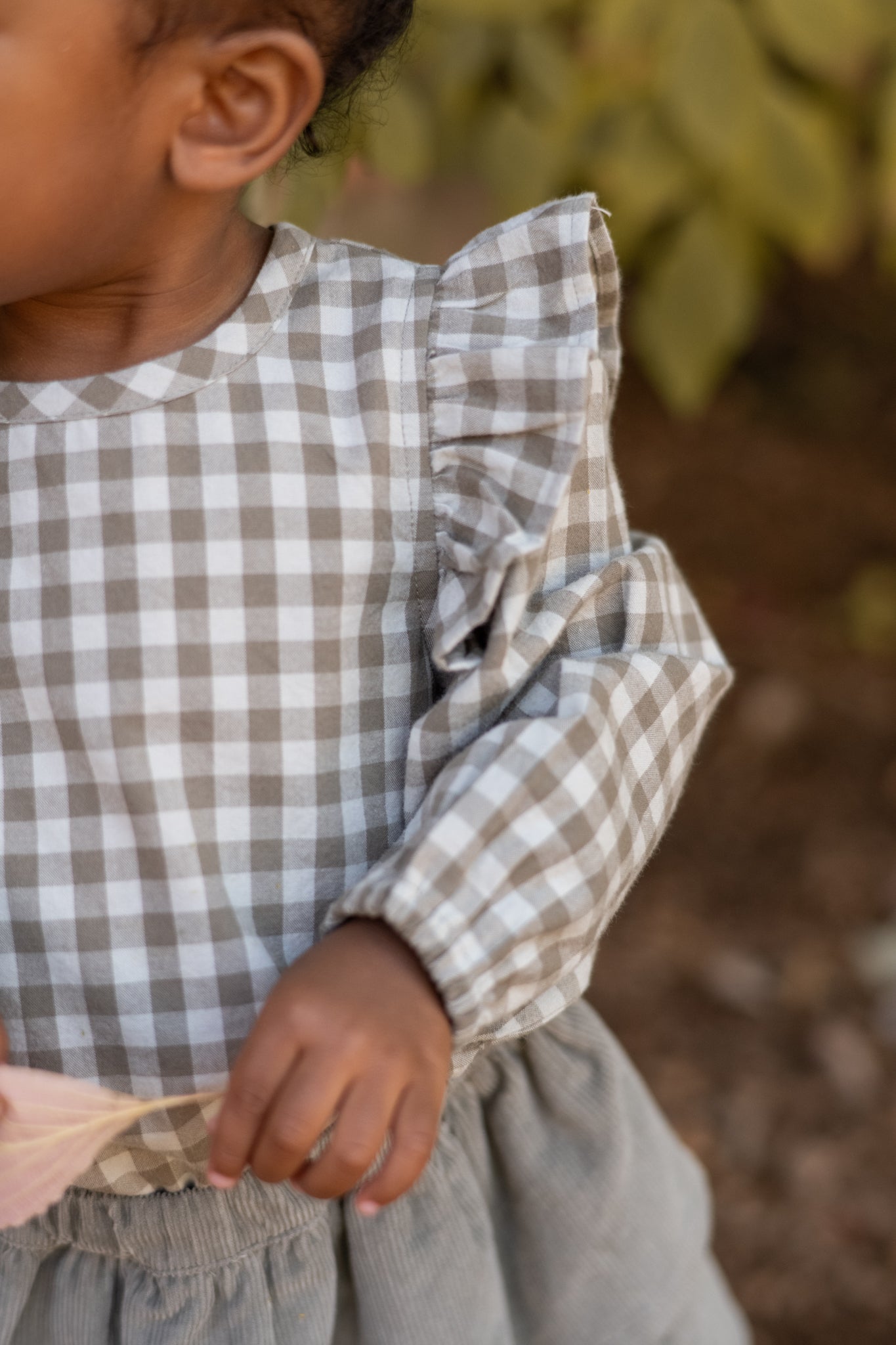Pehr-Flannel Ruffle Top-Sage/Light Sage-2