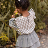 Pehr-Flannel Ruffle Top-Sage/Light Sage-3