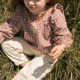 Pehr-Flannel Ruffle Top-Thistle/Light Thistle-6