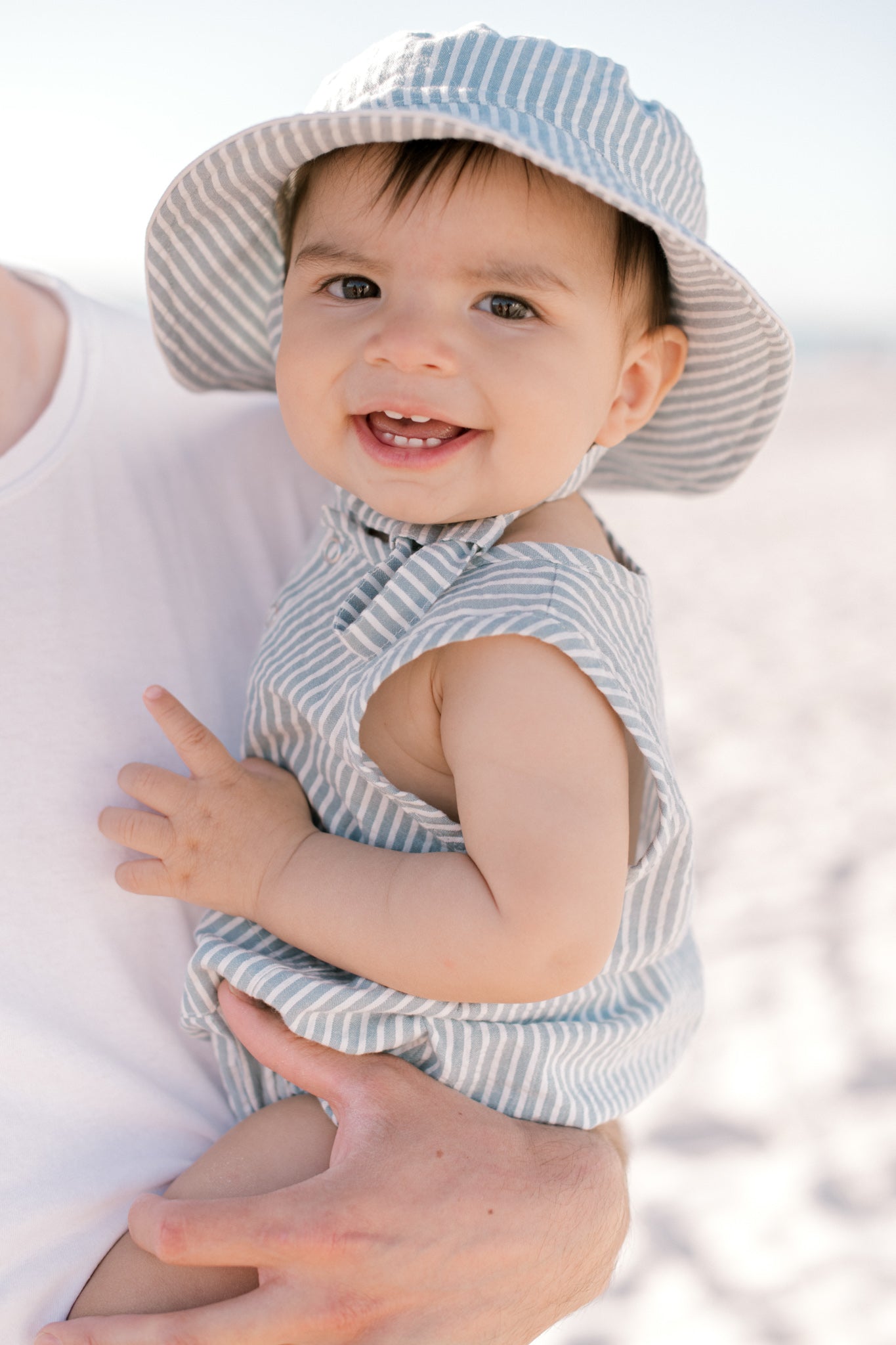 Pehr-Seersucker Bucket Hat-Marine Blue-Baby-3