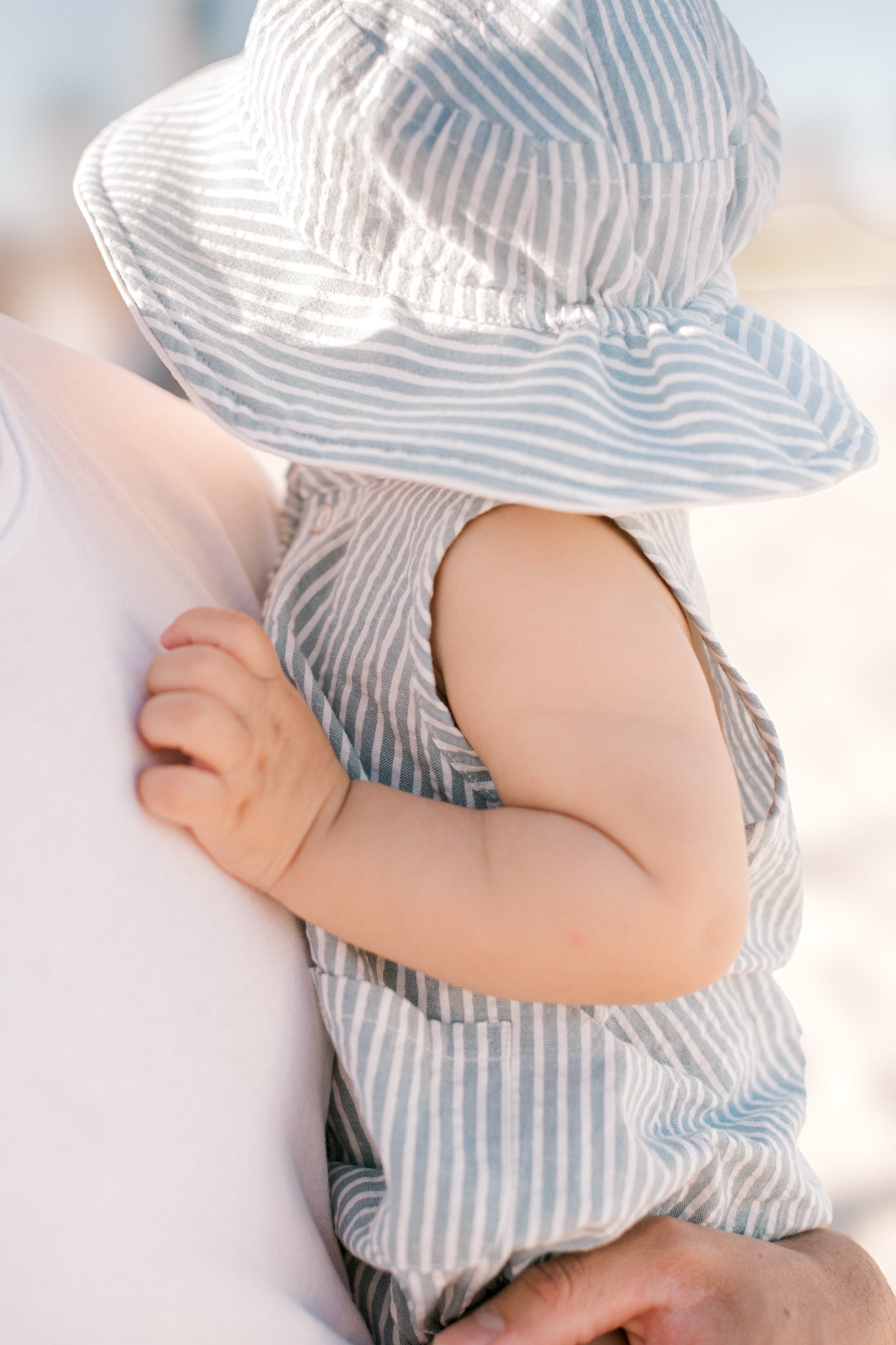 Pehr-Seersucker Bucket Hat-Marine Blue-Baby-4
