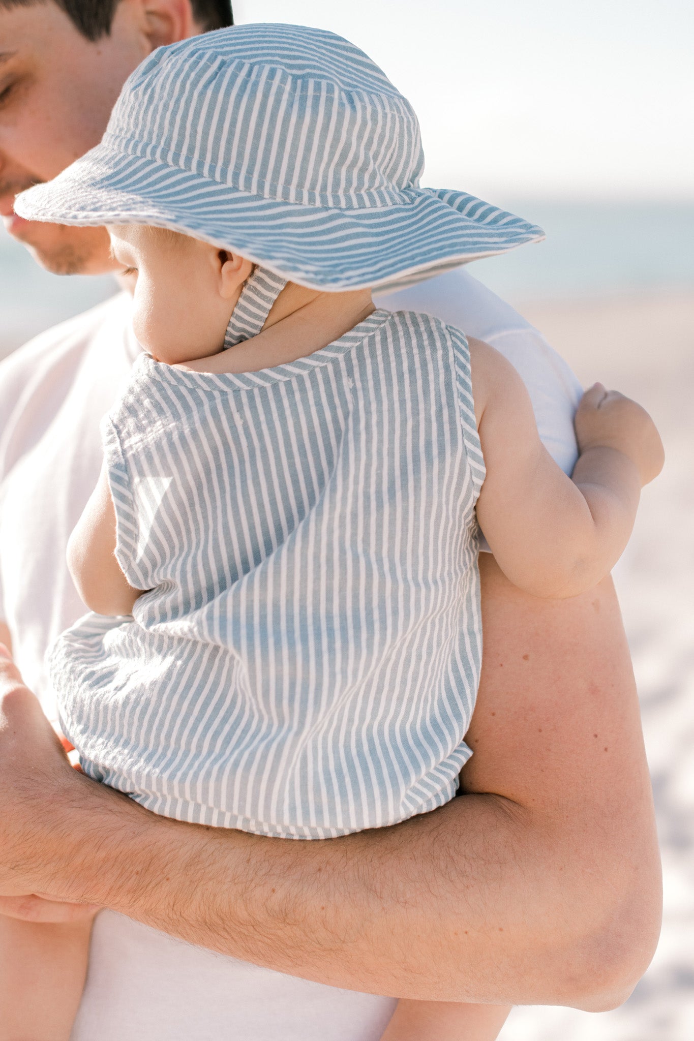 Pehr-Seersucker Bucket Hat-Marine Blue-Baby-5